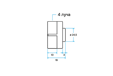 Керн-насадка для фиксации крестовин 29x4